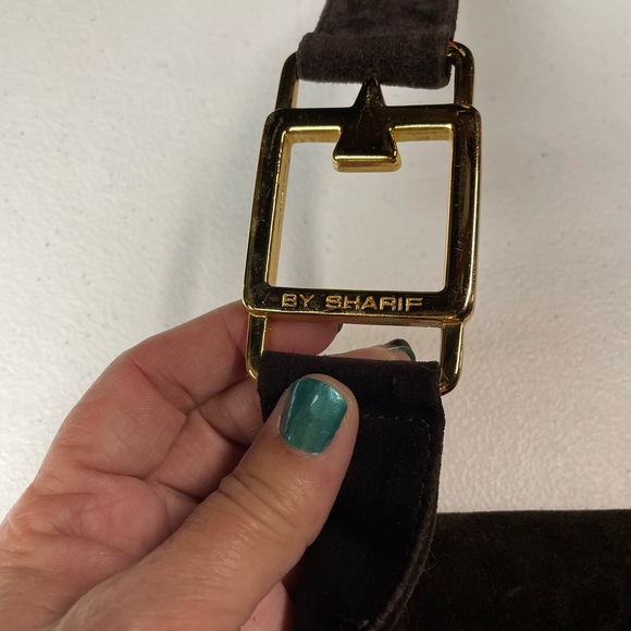 Vintage Sharif Brown Suede Purse Handbag Boho Style - Picture 3 of 9